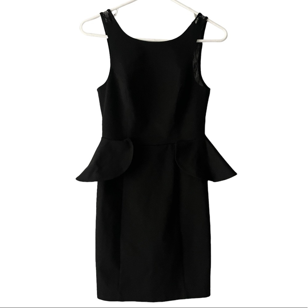 BCBGeneration Black Peplum Mini Dress